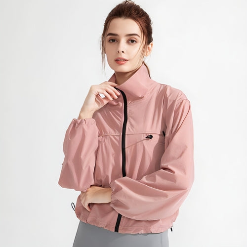 New Pocket Zipped Sports Coat Sun-proof Yoga Jacket Quick-drying