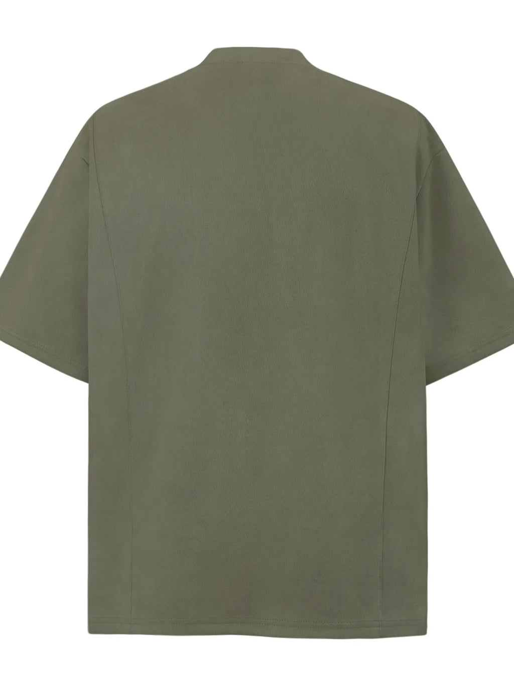 Men's Oversized Diagonal Zip Short Sleeve T-Shirt