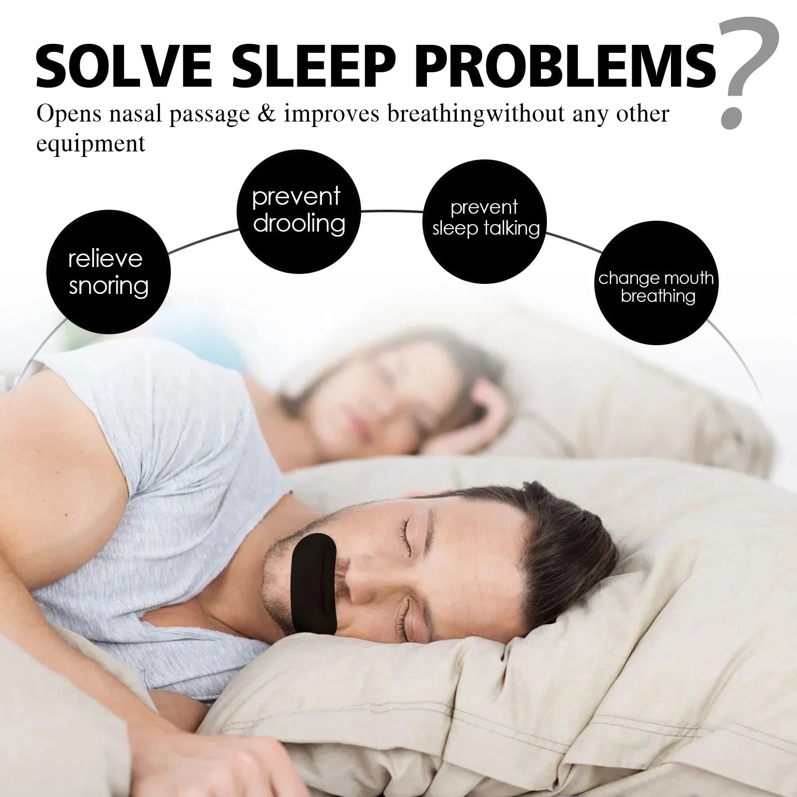30Pcs Mouth Tape Sleeping Keep Mouth Close Prevent Snoring Gentle Sleep Strip for Home Travel Mouth Tape Mouth Tape for Sleeping