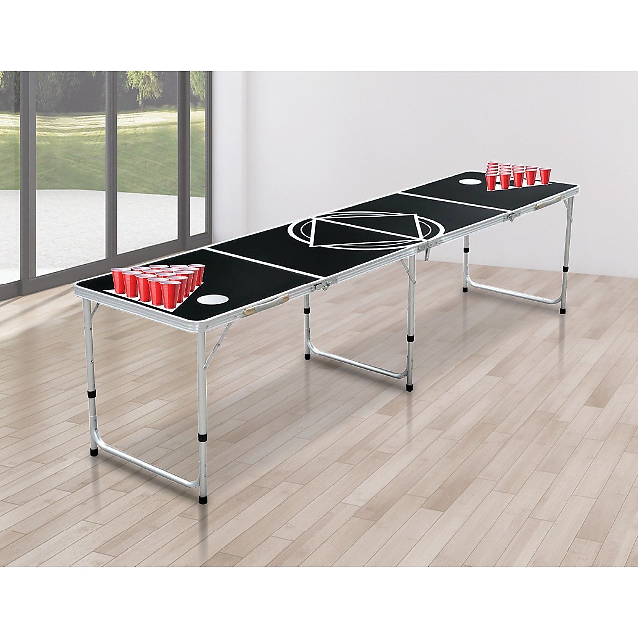 Professional 8ft Beer Pong Table Drinking Gameu