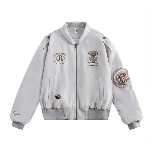 Lapel Baseball Uniform Jacket Men